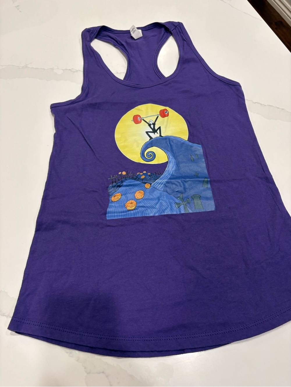 NWOT Disney Nightmare Before Christmas Jack Skellington Racerback Workout Tank S